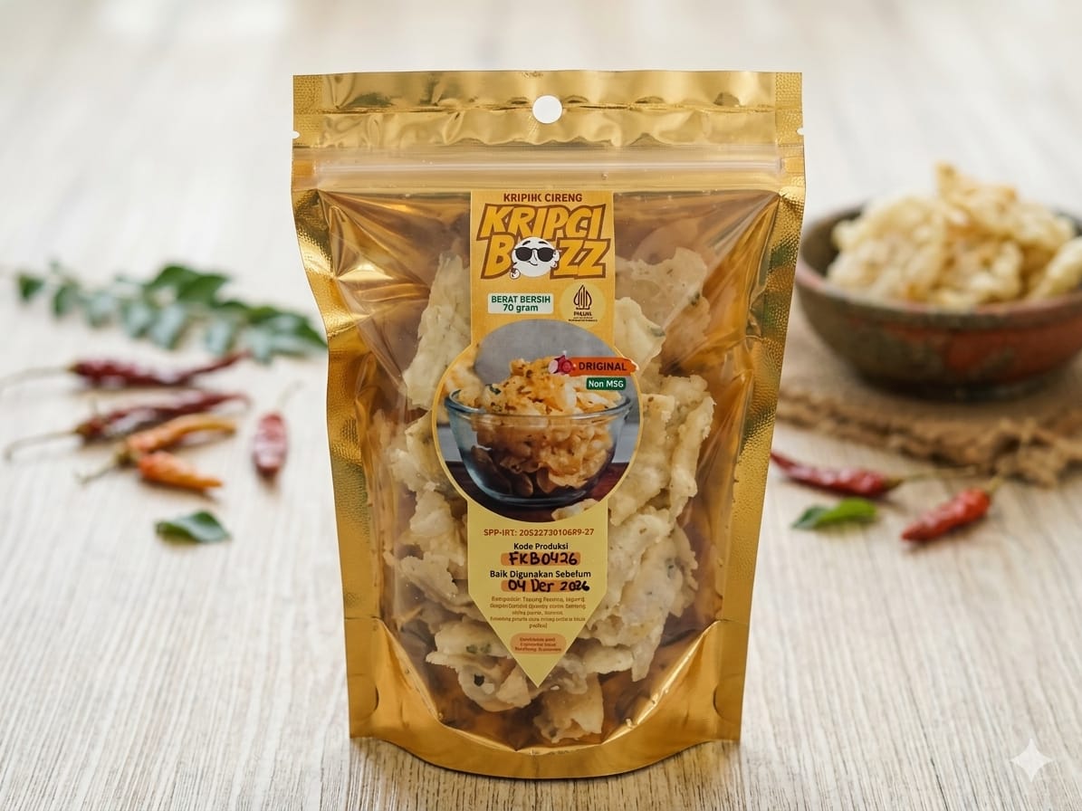 Keripik cireng Kripci Bozz Non-MSG 70g